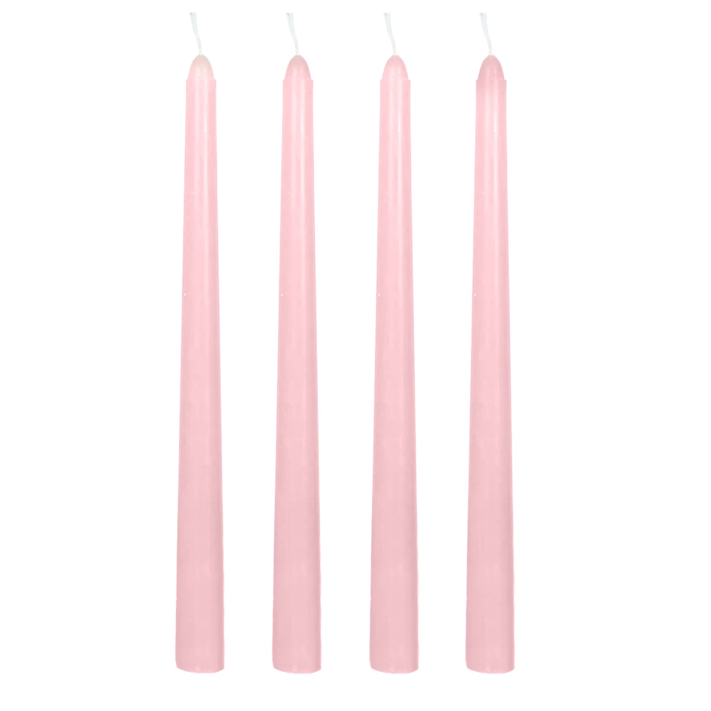 10-Pack Taper Candles Premium Wax Design Pink - Unscented Candles for Upscale Settings 10"