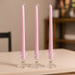 10-Pack Taper Candles Premium Wax Design Pink - Unscented Candles for Upscale Settings 10"