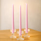 10-Pack Taper Candles Premium Wax Design Pink - Unscented Candles for Upscale Settings 10"