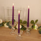 10-Pack Taper Candles Premium Wax Design Purple - Unscented Candles for Upscale Settings 10"