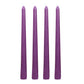 10-Pack Taper Candles Premium Wax Design Purple - Unscented Candles for Upscale Settings 10"