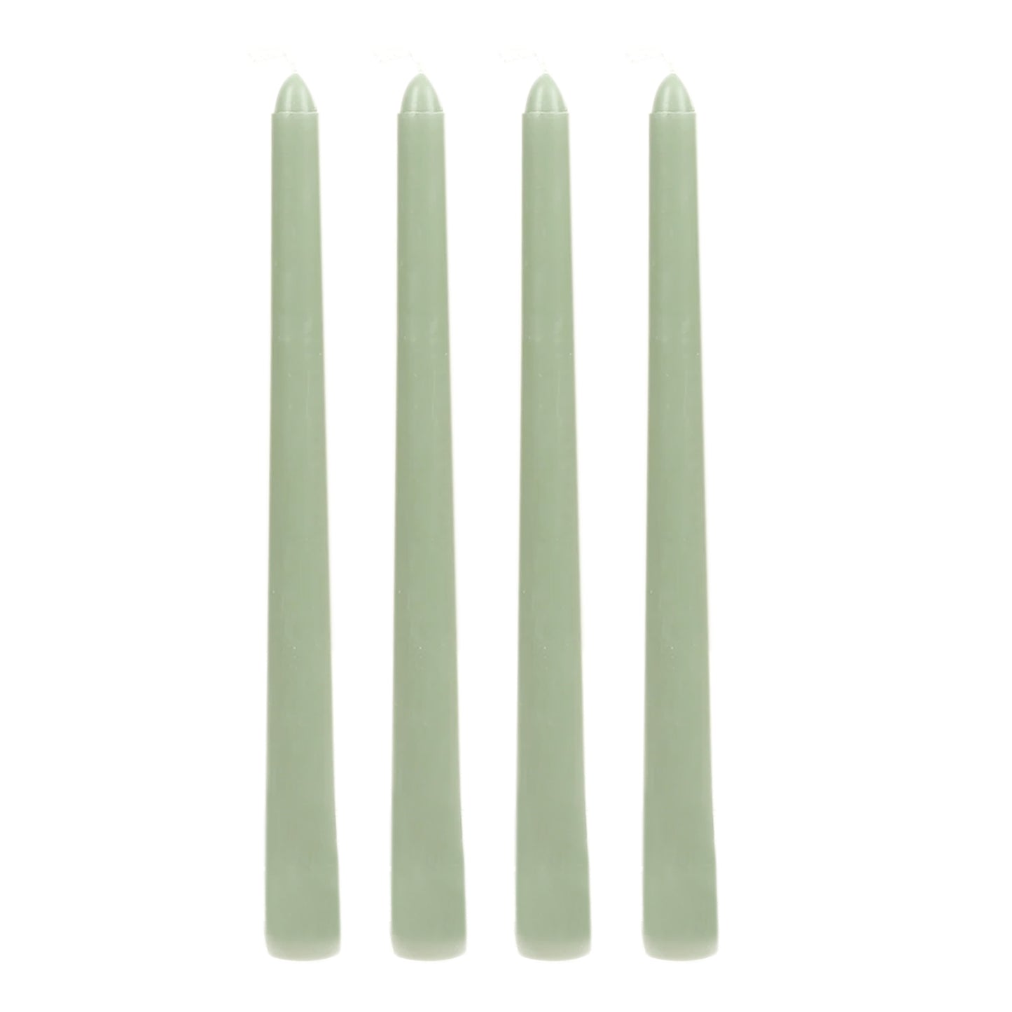 12 Pack 10" Sage Green Premium Wax Taper Candles, Unscented Candles