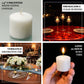 12 Pack White 1.5inch Votive Candles, Unscented – 10 Hour Burn, Clean Cotton Wick