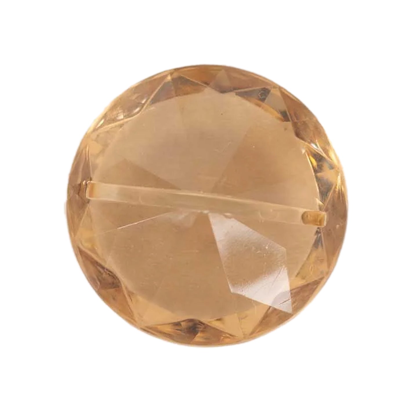 Amber diamond-shaped place card holder for wedding table decorations.