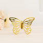 25 Pack Gold Butterfly Table Number Holders with White Printable Cards, Free Standing 3D Butterflies Paper Place Card Holders - 3"x5"