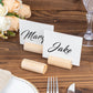10 Pack | 2" Natural Rustic Style Cylindrical Wooden Place Card Holders, Farmhouse Table Number Stands