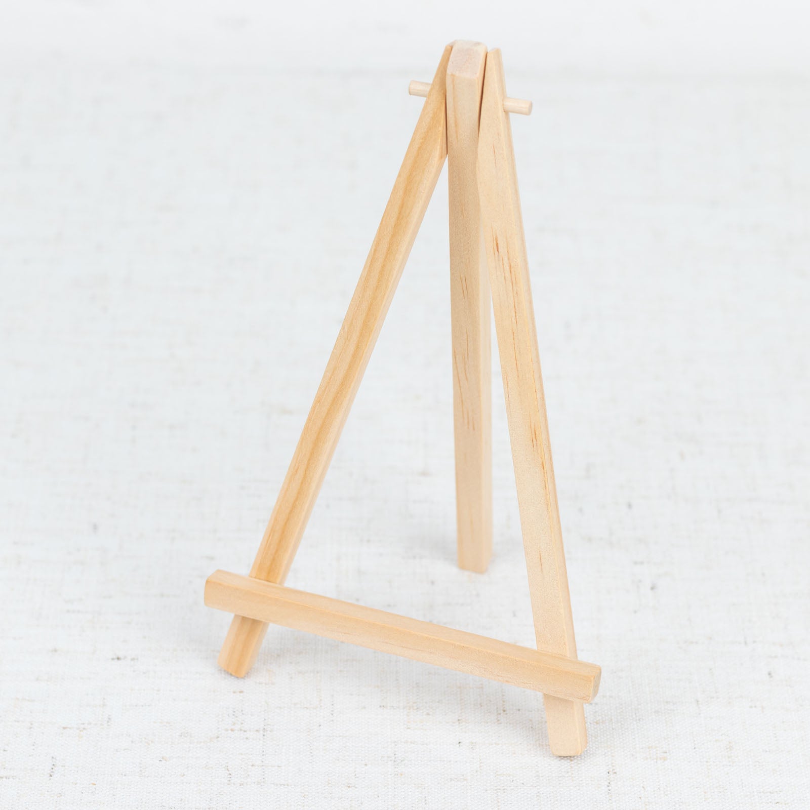 Natural wood small rustic place card holder easel stand.