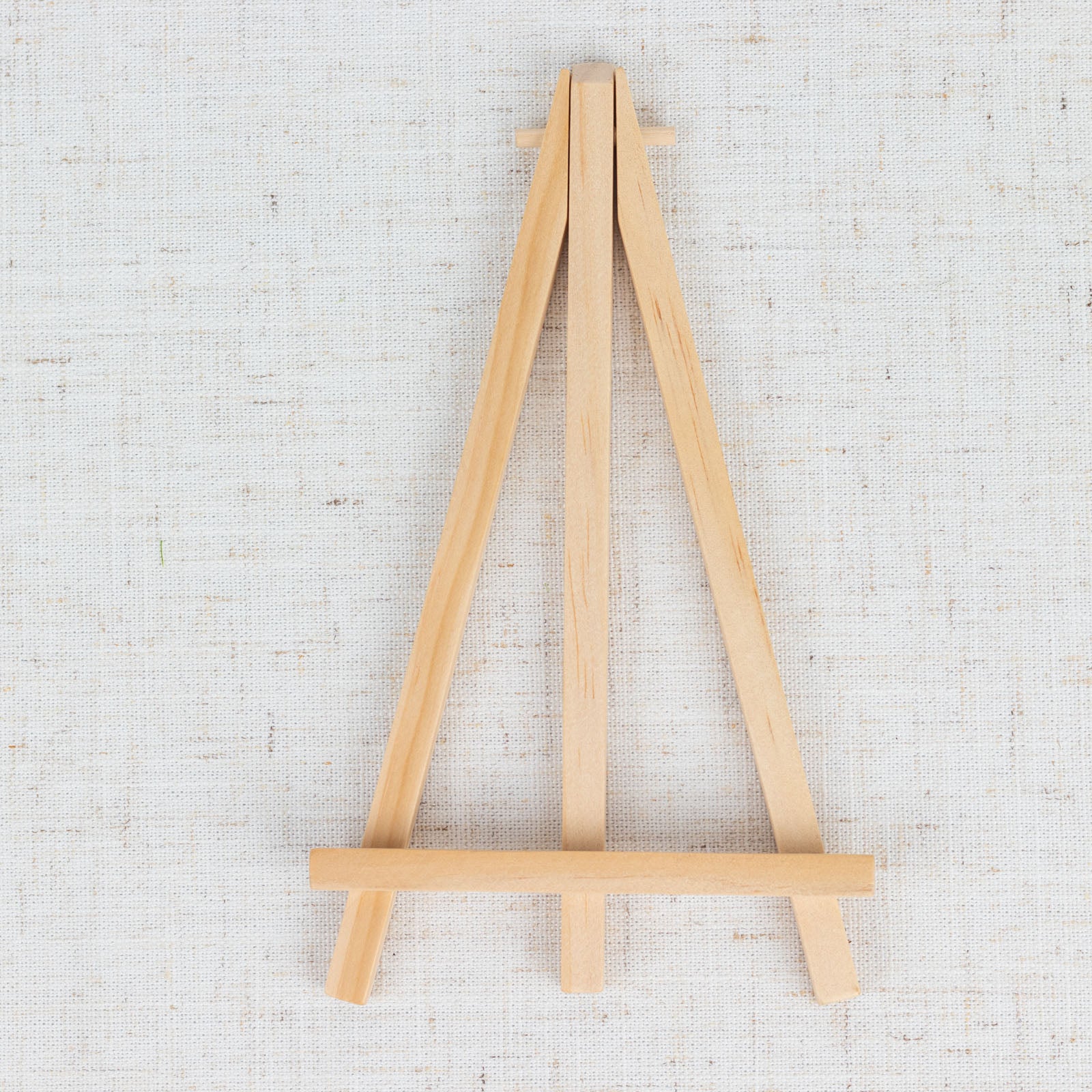 Natural wood small rustic place card holder easel stand.