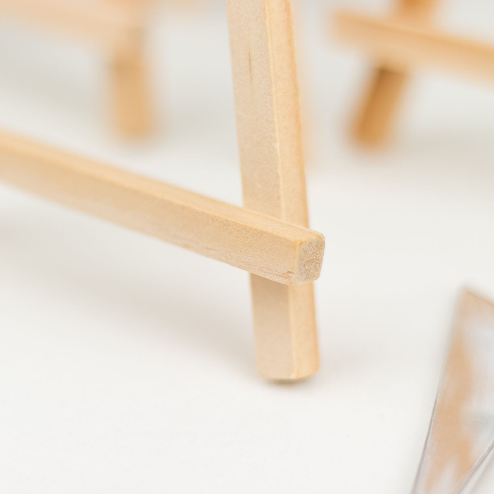 Natural small rustic wooden place card holders.