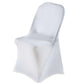 White Premium Spandex Stretch Fitted Folding Chair Cover With Foot Pockets - 220 GSM