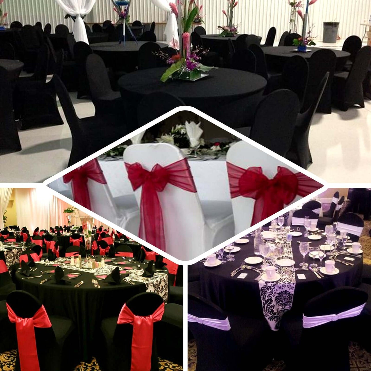 Navy Blue Premium Spandex Stretch Fitted Banquet Chair Cover With Foot Pockets - 220 GSM