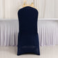Navy Blue Premium Spandex Stretch Fitted Banquet Chair Cover With Foot Pockets - 220 GSM