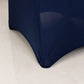 Navy Blue Premium Spandex Stretch Fitted Banquet Chair Cover With Foot Pockets - 220 GSM