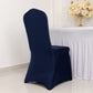 Navy Blue Premium Spandex Stretch Fitted Banquet Chair Cover With Foot Pockets - 220 GSM
