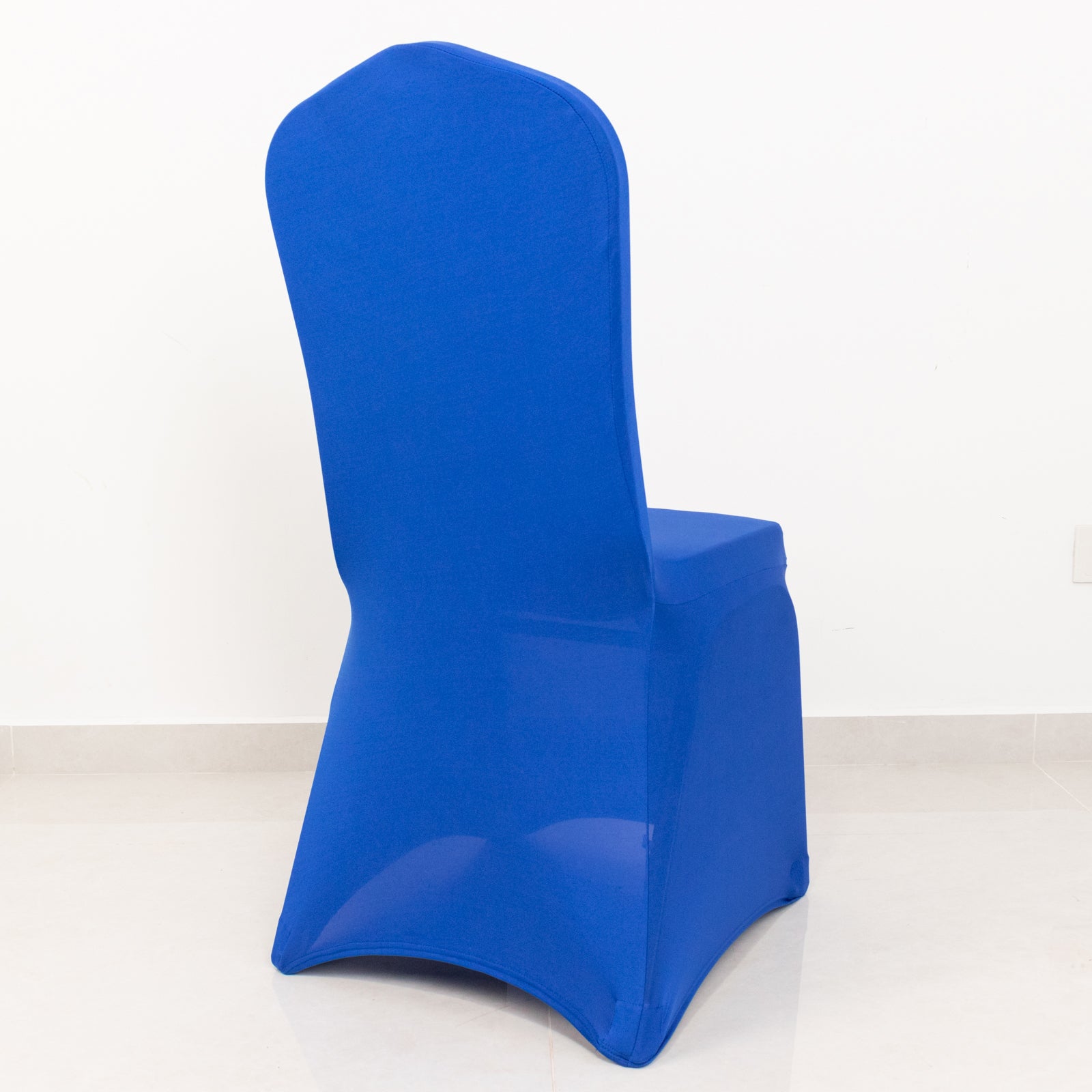 Royal Blue Fitted Banquet Chair Cover with Foot Pockets