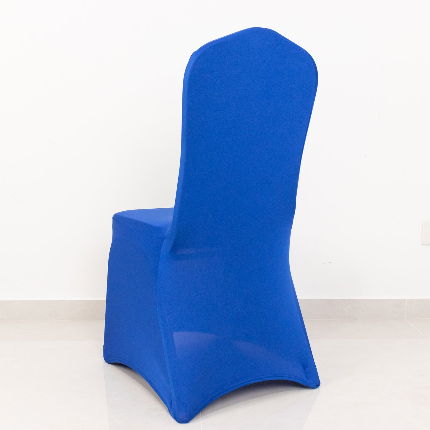 Royal Blue Fitted Banquet Chair Cover with Foot Pockets