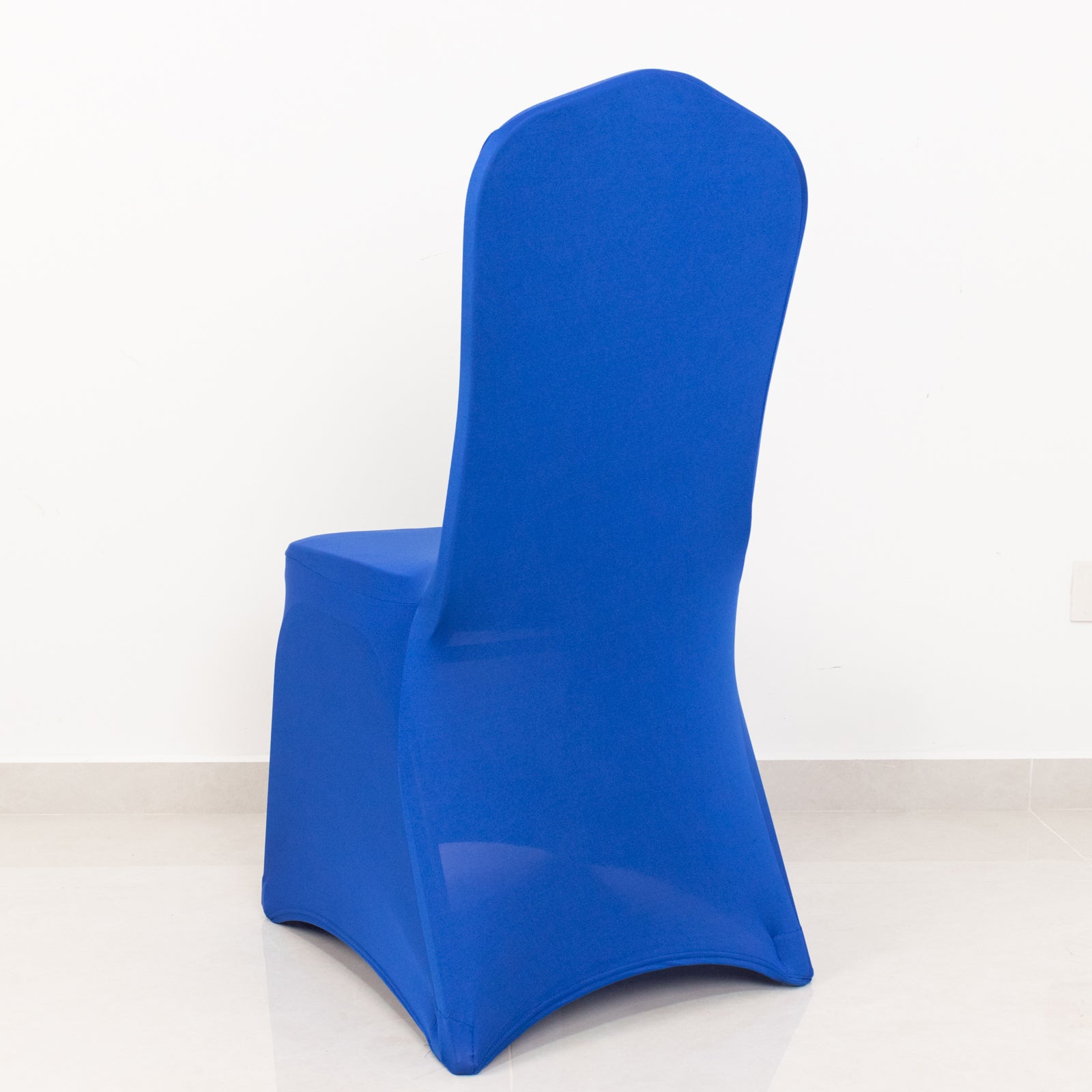 Royal Blue Fitted Banquet Chair Cover with Foot Pockets