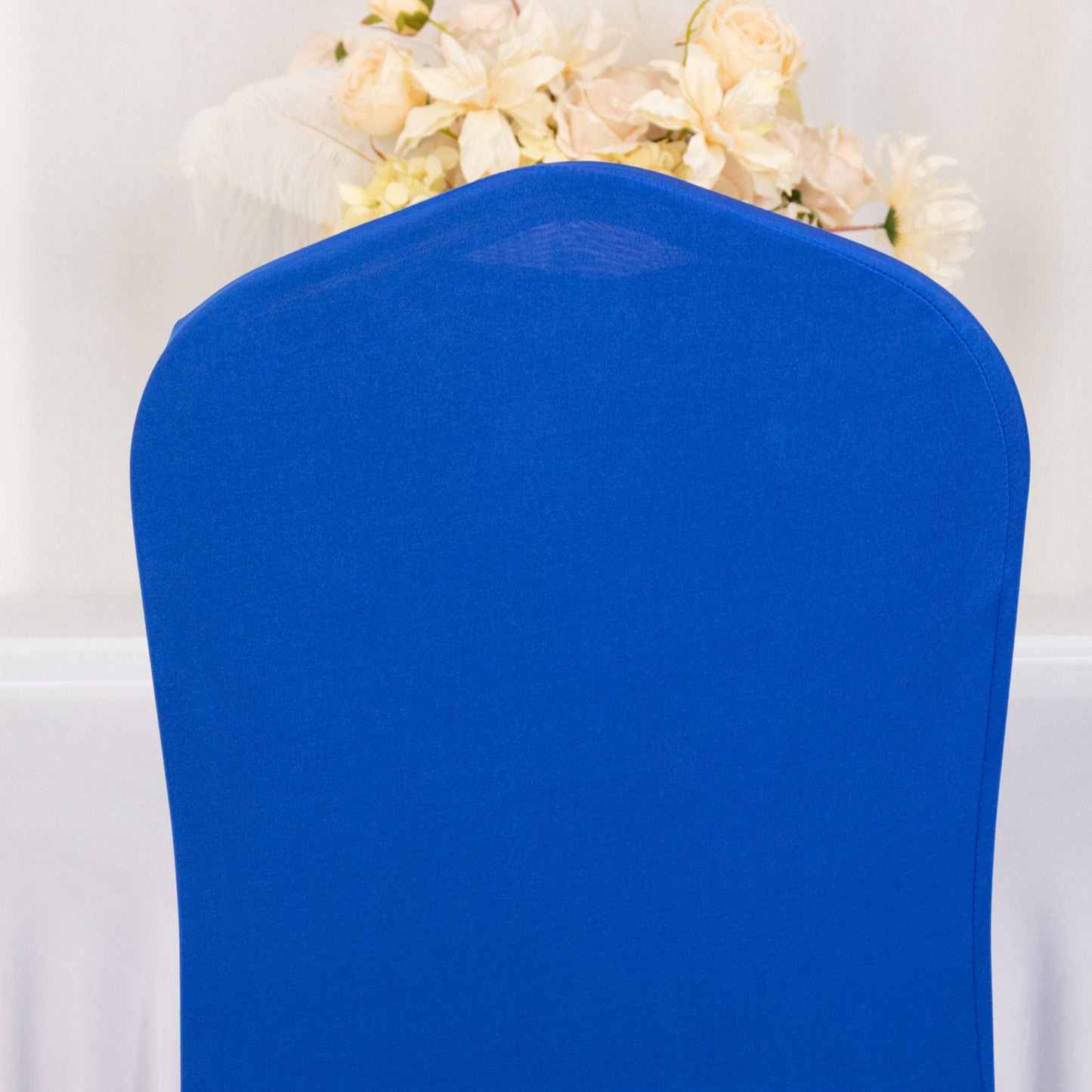 Royal Blue Fitted Banquet Chair Cover with Foot Pockets