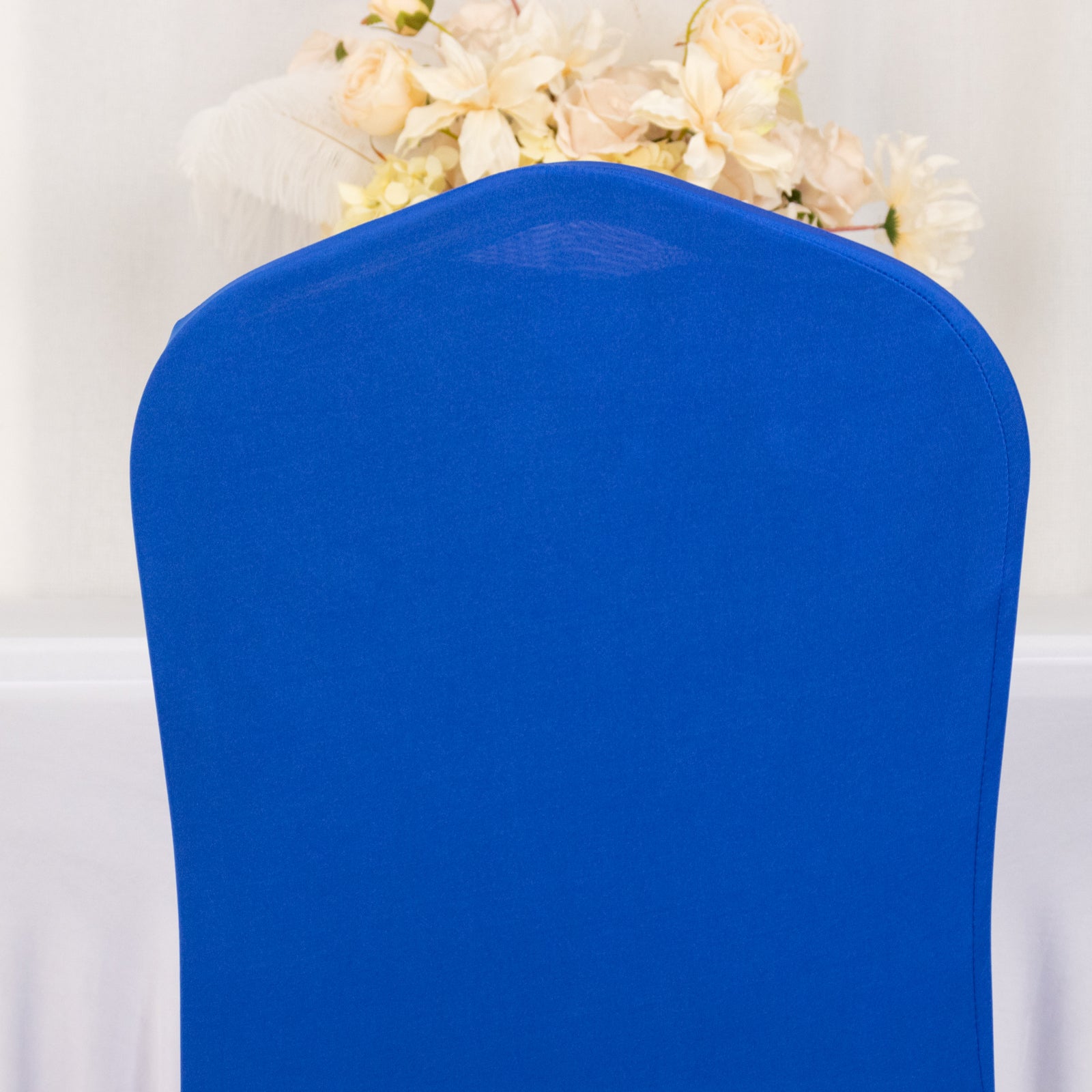 Royal Blue Fitted Banquet Chair Cover with Foot Pockets