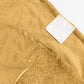 Metallic gold shimmer tinsel spandex banquet chair cover with attached sash.