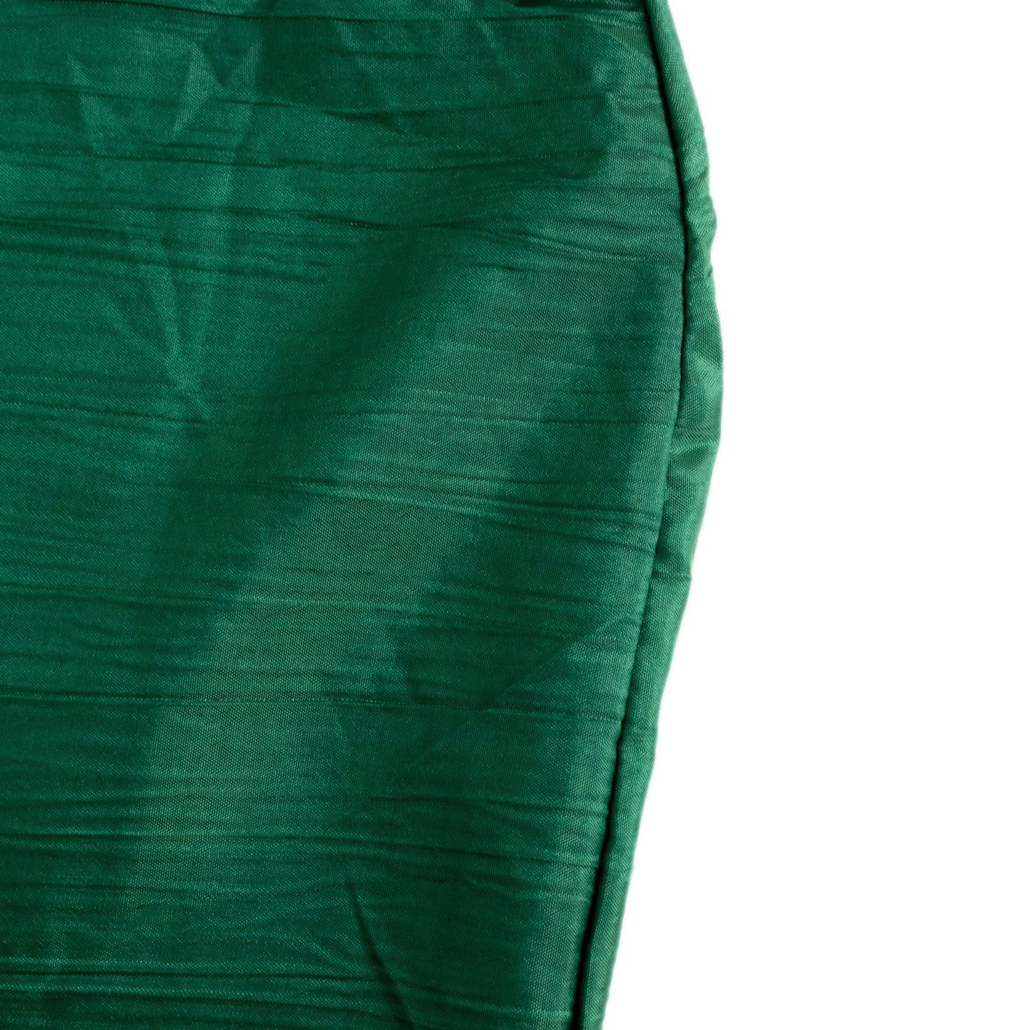 Hunter Emerald Green Crinkle Crushed Taffeta Banquet Chair Cover, Reusable Wedding Chair Cover