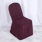 10 Pack Burgundy Polyester Banquet Chair Covers, Reusable Stain Resistant Slip On Chair Covers
