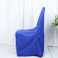 10 Pack Royal Blue Polyester Banquet Chair Covers, Reusable Stain Resistant Slip On Chair Covers