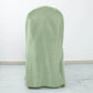 10 Pack Sage Green Polyester Banquet Chair Covers, Reusable Stain Resistant Slip On Chair Covers