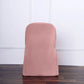 Dusty rose polyester folding chair cover, reusable and stain resistant.