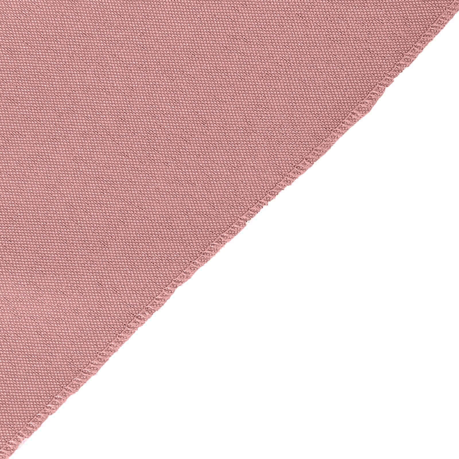 Dusty rose polyester fabric for chair covers, reusable and stain resistant.