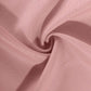 Dusty rose polyester chair covers, reusable and stain resistant.