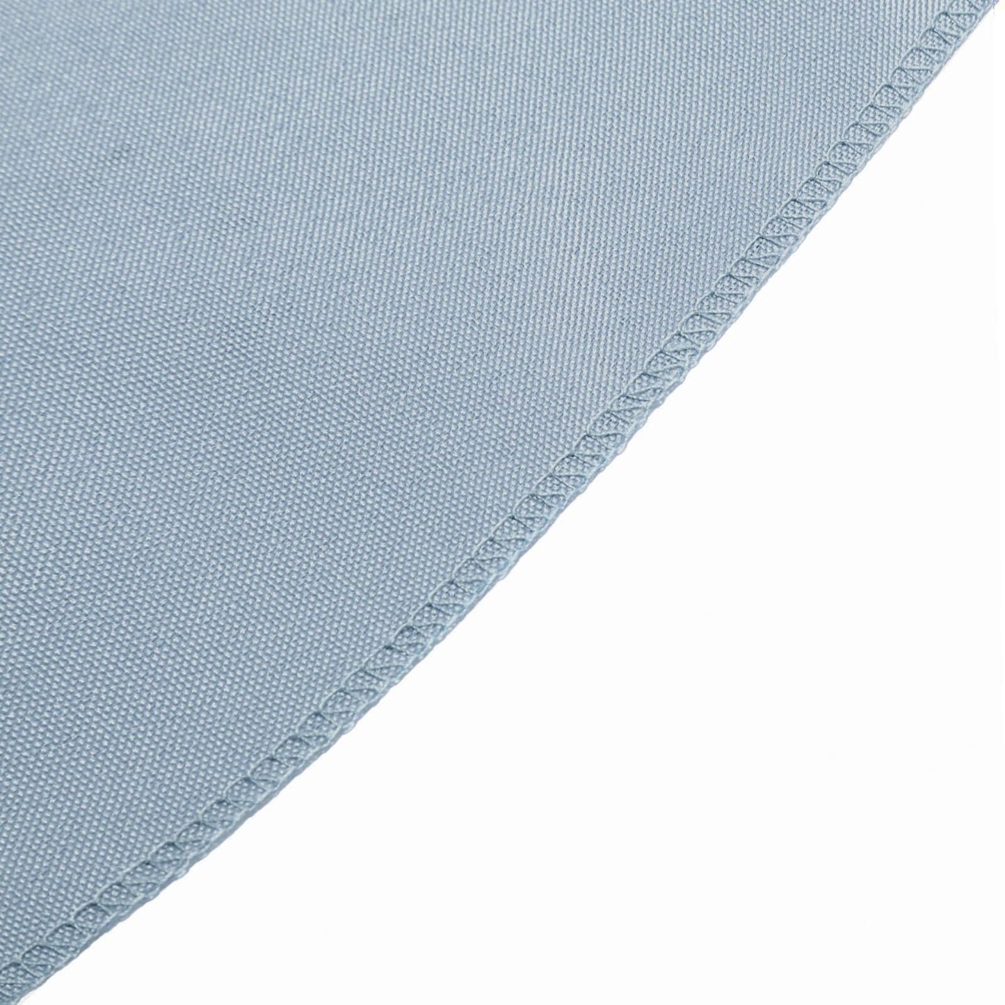 10 Pack Dusty Blue Polyester Folding Chair Covers, Reusable Stain Resistant Slip On Chair Covers