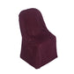Burgundy Polyester Folding Round Chair Cover, Reusable Stain Resistant Chair Cover