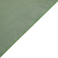 Dusty sage green polyester folding chair cover corner detail.