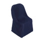 Navy Blue Polyester Folding Round Chair Cover, Reusable Stain Resistant Chair Cover