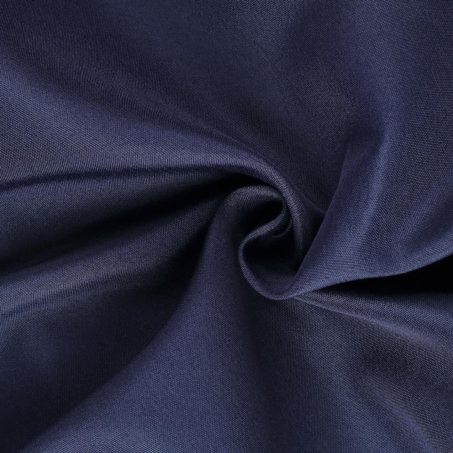 Navy blue polyester fabric for reusable chair covers. #whtbkgd
