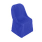 Royal Blue Polyester Folding Round Chair Cover, Reusable Stain Resistant Chair Cover
