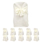 10-Pack Polyester Slip-On Folding Chair Covers with Attached Sashes – Ivory Durable Reusable Covers for Wedding & Event Decor