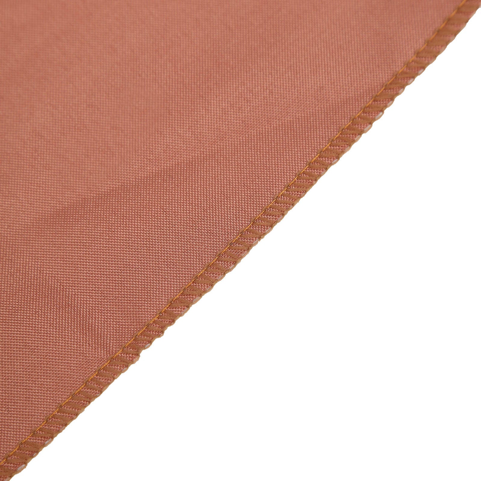 Terracotta polyester folding chair cover, stain resistant and reusable.