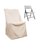 Beige Lifetime Polyester Reusable Folding Chair Cover, Durable Chair Cover