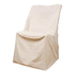 Beige Lifetime Polyester Reusable Folding Chair Cover, Durable Chair Cover#whtbkgd