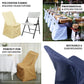 Navy Blue Lifetime Polyester Reusable Folding Chair Cover, Durable Chair Cover