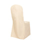 Beige Stretch Slim Fit Scuba Banquet Chair Cover, Wrinkle Free Durable Slip On Chair Cover