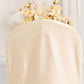 Beige Stretch Slim Fit Scuba Banquet Chair Cover, Wrinkle Free Durable Slip On Chair Cover
