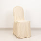 Beige Stretch Slim Fit Scuba Banquet Chair Cover, Wrinkle Free Durable Slip On Chair Cover