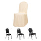 Beige Stretch Slim Fit Scuba Banquet Chair Cover, Wrinkle Free Durable Slip On Chair Cover