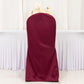 Burgundy Stretch Slim Fit Scuba Banquet Chair Cover, Wrinkle Free Durable Slip On Chair Cover