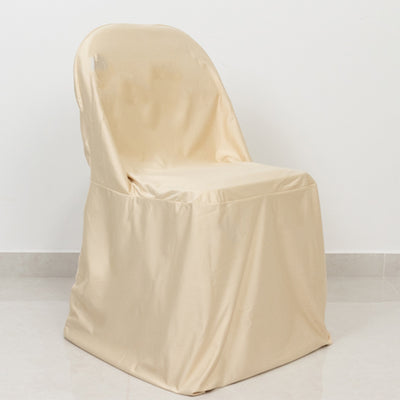 Premium Scuba Beige Folding Chair Cover