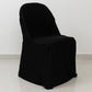 Scuba Stretch Folding Chair Cover Black - Wrinkle Free & Durable Slipcover