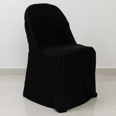 Premium Scuba Black Folding Chair Cover